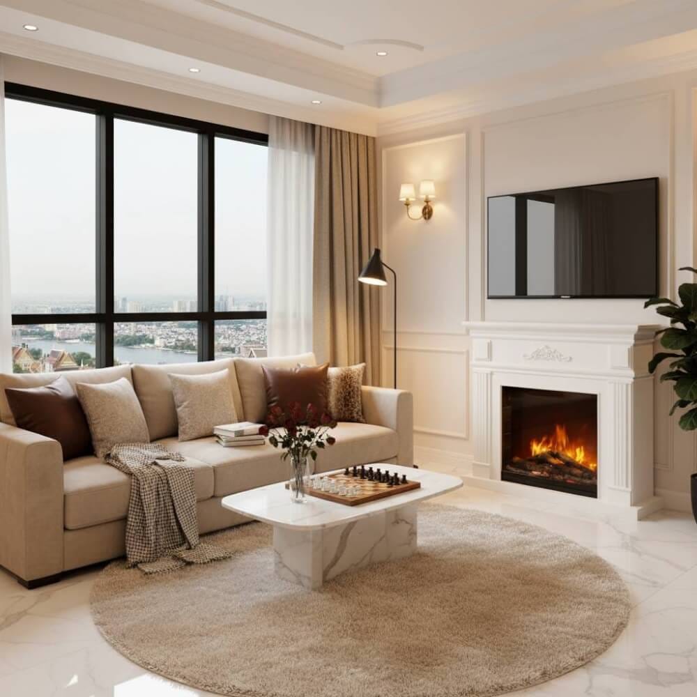 เตาผิงไฟฟ้า A.X FIREPLACES รุ่น AX-HP 15 ขนาด  110 X 30 X 100 ซม. ระบบไฟ LED_5