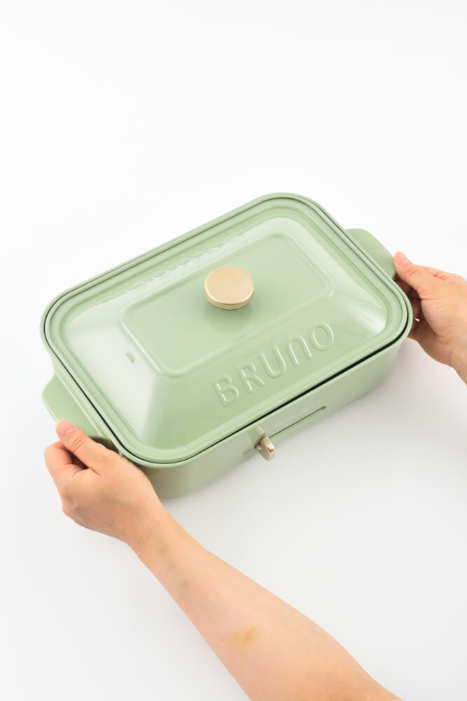 กระทะไฟฟ้าอเนกประสงค์ BRUNO COMPACT HOT PLATE BOE021-GGR สีเขียว_1