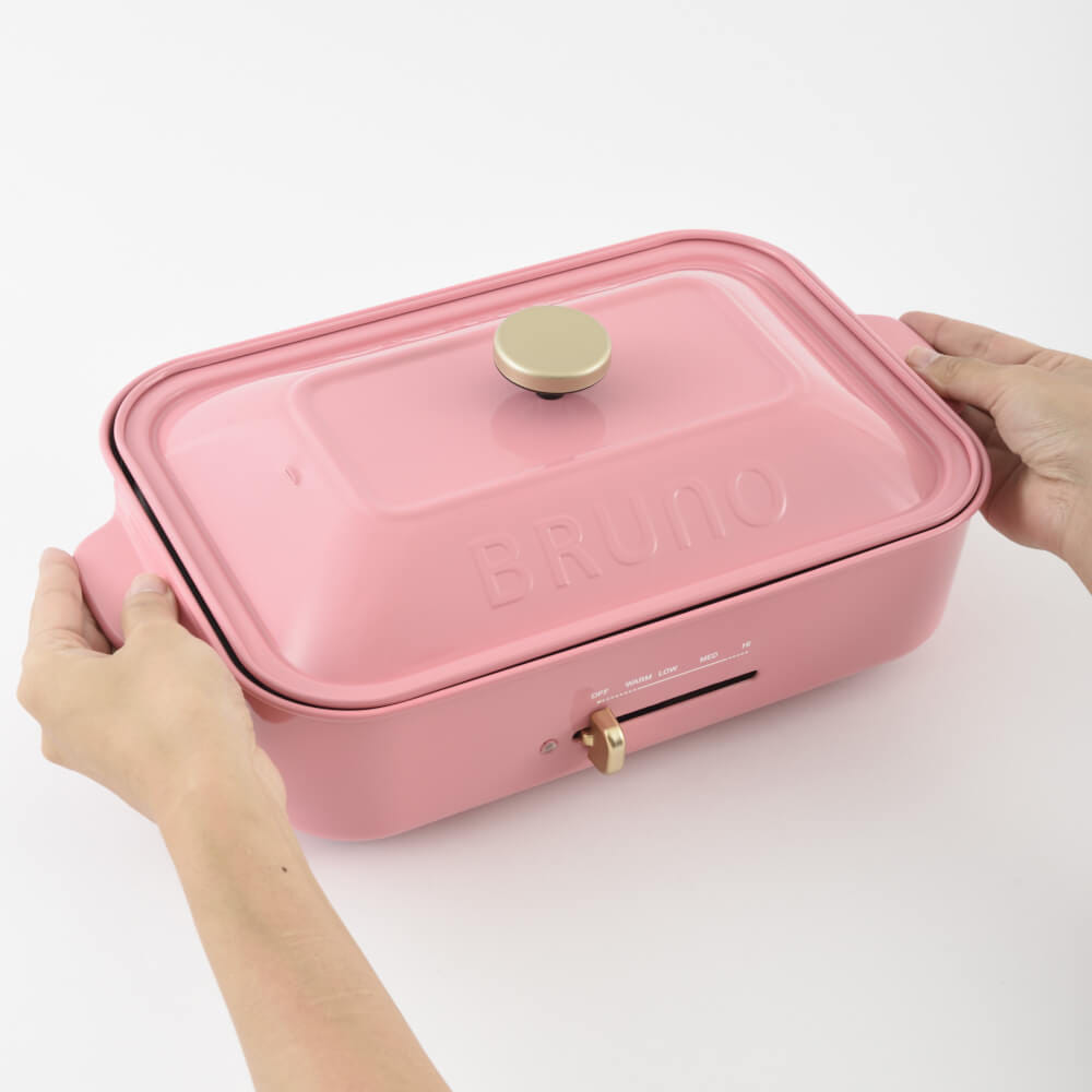 กระทะไฟฟ้าอเนกประสงค์ BRUNO COMPACT HOT PLATE BOE021-SHPK สีชมพู_2