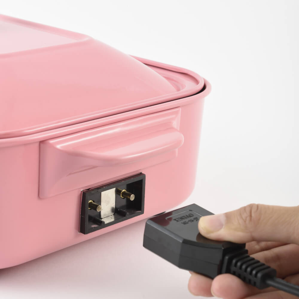 กระทะไฟฟ้าอเนกประสงค์ BRUNO COMPACT HOT PLATE BOE021-SHPK สีชมพู_3
