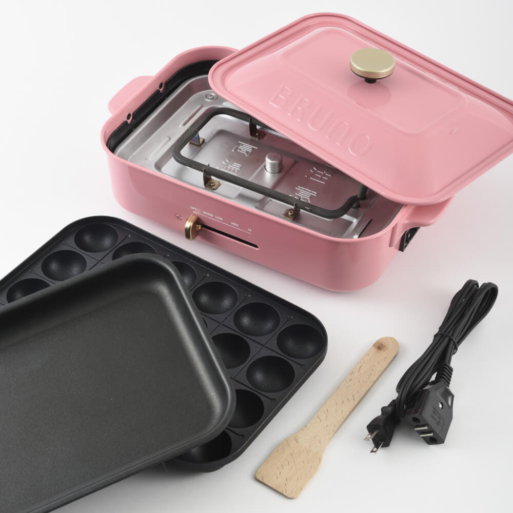 กระทะไฟฟ้าอเนกประสงค์ BRUNO COMPACT HOT PLATE BOE021-SHPK สีชมพู_4