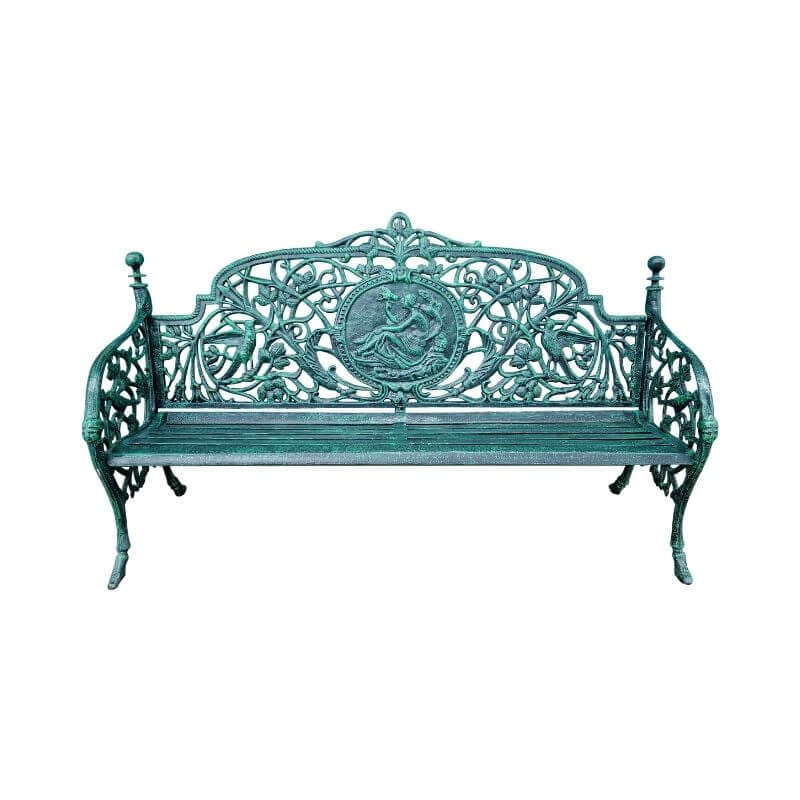 ม้านั่งสนาม ARTGARDEN &DECOR ICV-0018 DIA 66*186*109 CM. สีเขียวเหล็ก_0
