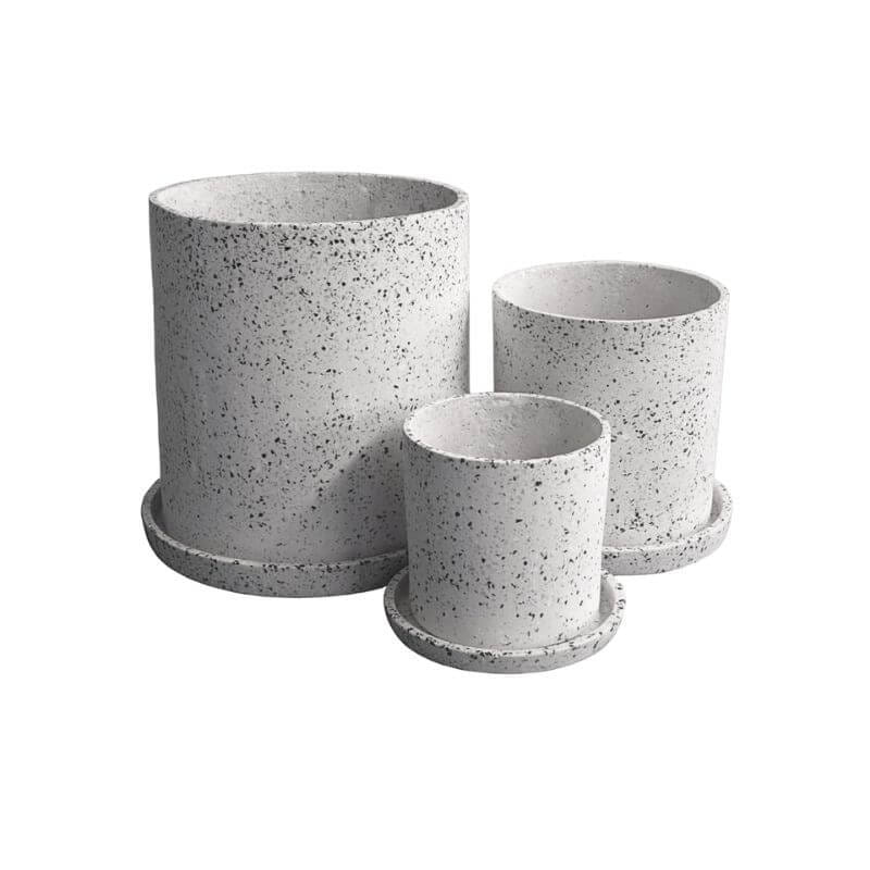 กระถางไฟเบอร์ซีเมนต์ ARTGARDEN & DECOR PFT-0002CTW DIA 12*12*12 CM. สีหินขัดขาว_1