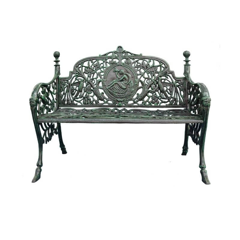 ม้านั่งสนาม ARTGARDEN & DECOR ICV-0016 DIA 42*101*88 CM. สีเขียวเหล็ก_1
