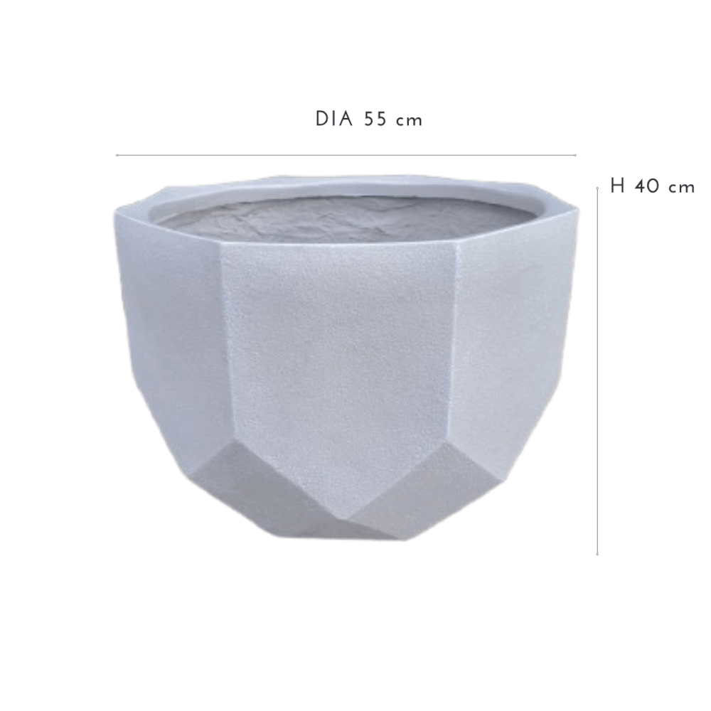 กระถางไฟเบอร์ซีเมนต์ ARTGARDEN & DECOR PFC-0159AG DIA 55*55*40 CM. สีเทา