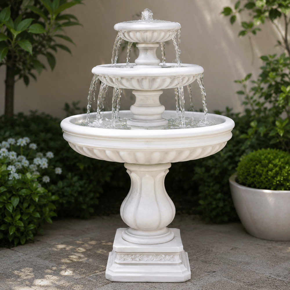 ชุดน้ำพุ ARTGARDEN & DECOR NEW LOTUS 1 ม.,สีปูนเปลือย