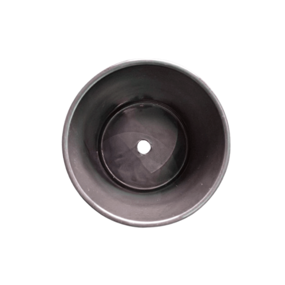 กระถางเซรามิกพร้อมขาไม้ ARTGARDEN & DECOR PCE-0002AB DIA 13*13*19 CM. สีดำ