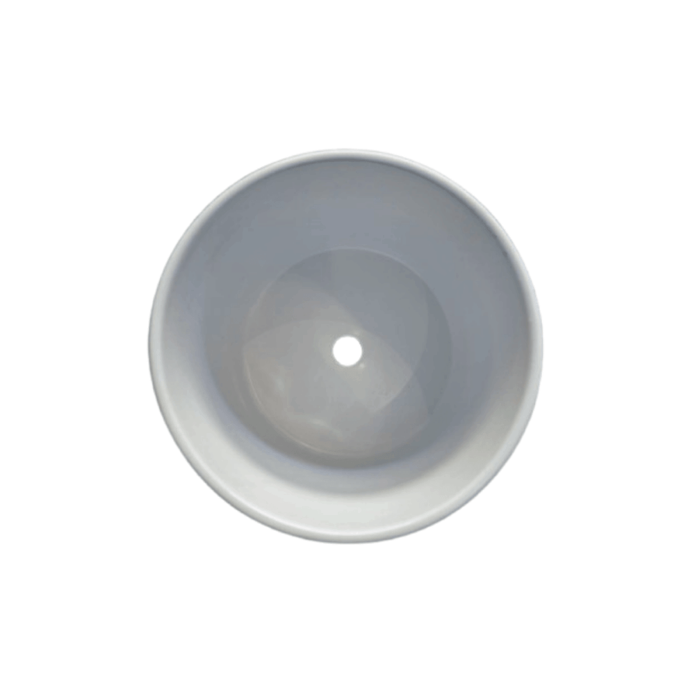 กระถางเซรามิกพร้อมขาไม้ ARTGARDEN & DECOR PCE-0002AW DIA 13*13*19 CM. สีขาว