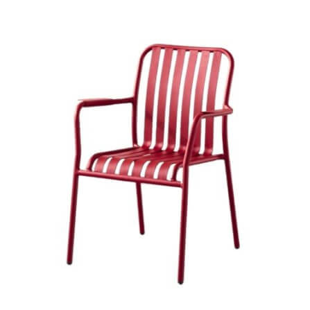 เก้าอี้สนามอะลูมิเนียม ARTGARDEN & DECOR รุ่น LOFT CHAIR ขนาด 62×62×85 ซม สีแดง_1