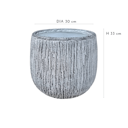 กระถางไฟเบอร์ซีเมนต์ ARTGARDEN & DECOR PFC-0052BZ DIA 30*30*33 CM. สีขาว_1