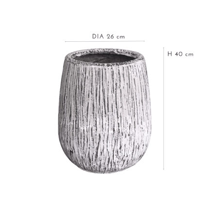 กระถางไฟเบอร์ซีเมนต์ ARTGARDEN & DECOR PFC-0053AZ DIA 26*26*40 CM. สีขาว_1