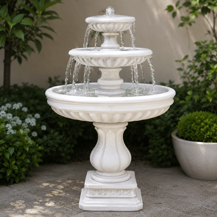 ชุดน้ำพุ ARTGARDEN & DECOR NEW LOTUS 1 ม.,สีปูนเปลือย_2