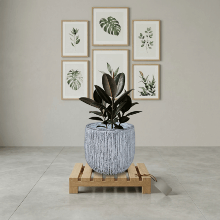 กระถางไฟเบอร์ซีเมนต์ ARTGARDEN & DECOR PFC-0052BZ DIA 30*30*33 CM. สีขาว_4