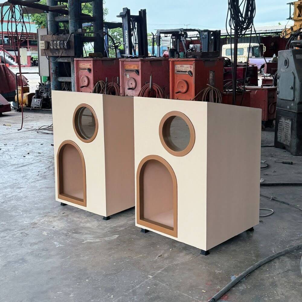 บ้านสัตว์เลี้ยง MUMU D&C PET HOUSE รุ่น MINIMAL01 ขนาด 60X60X95 ซม.สีน้ำตาล