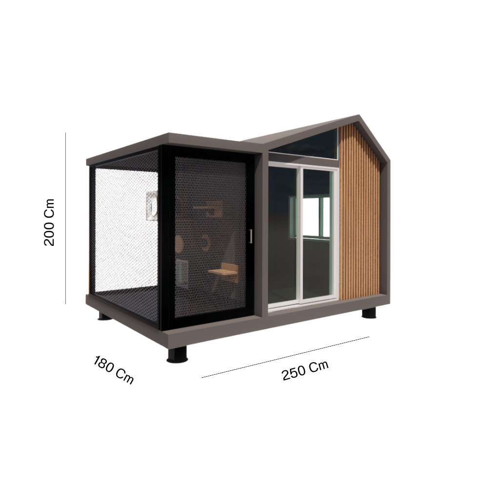 บ้านสัตว์เลี้ยง MUMU D&C PET HOUSE รุ่น LOFT DEN ขนาด 180X250X200 ซม._2