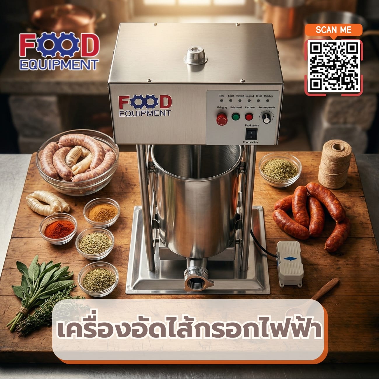เครื่องอัดไส้กรอกไฟฟ้า FOOD EQUIPMENT รุ่น 10 ลิตร_6