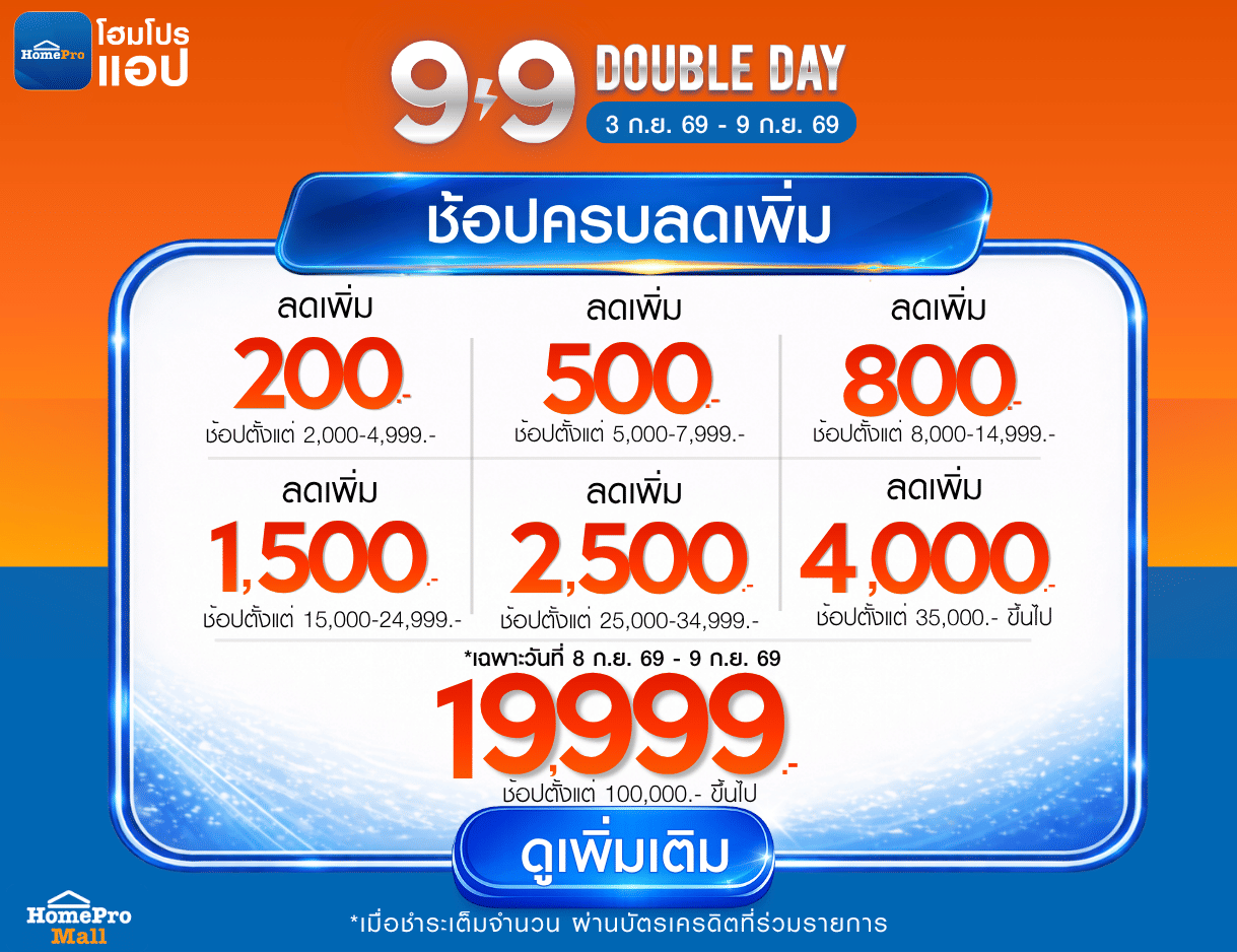 แคมเปญ  9.9 Double Day เทียร์ส่วนลด