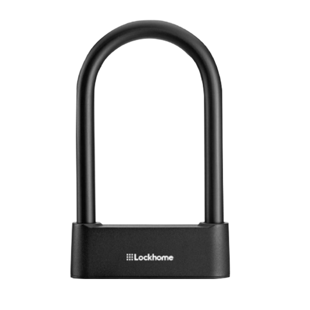กุญแจคล้อง สแกนลายนิ้วมือ LOCKHOME รุ่น LH618 ปลดล็อกผ่านบลูทูธ สีดำ_0