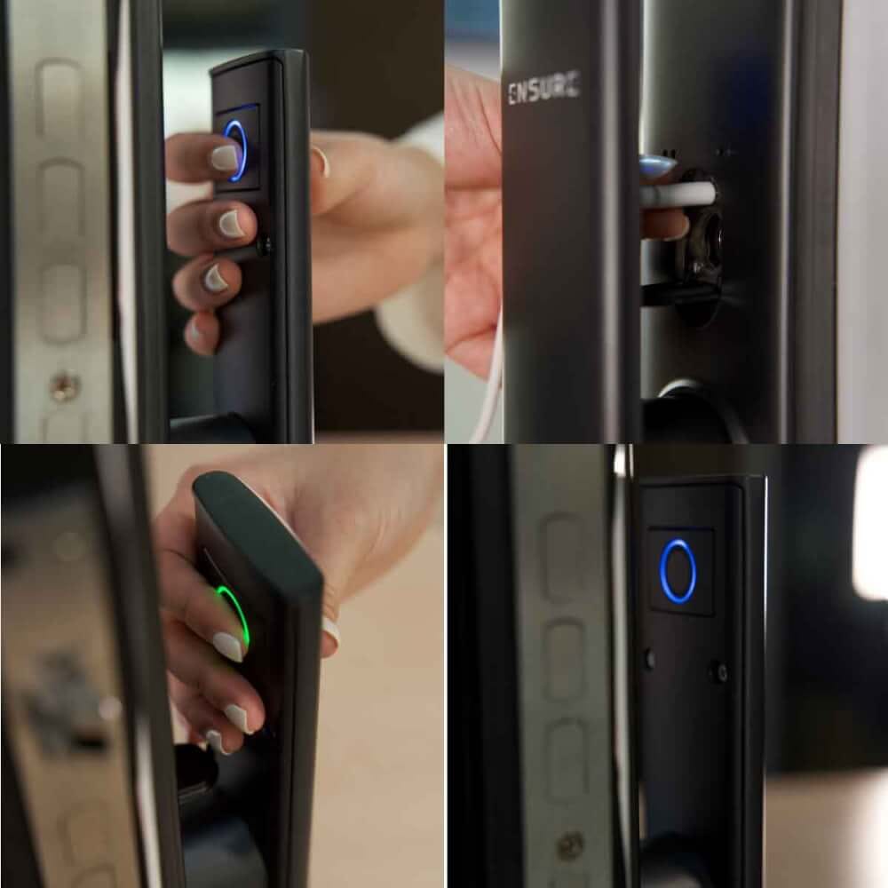 กลอนดิจิตอล ENSURE รุ่น EN110 ALL IN ONE SMART LOCK สีดำ ประตูบานผลัก