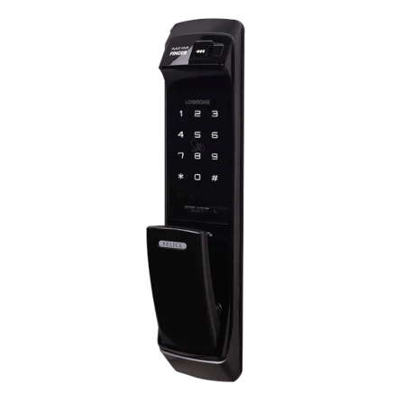 กลอนดิจิตอล LOCKHOME รุ่น FELICE สีน้ำตาล ประตูบานผลัก สำหรับบ้านและออฟฟิศ_0