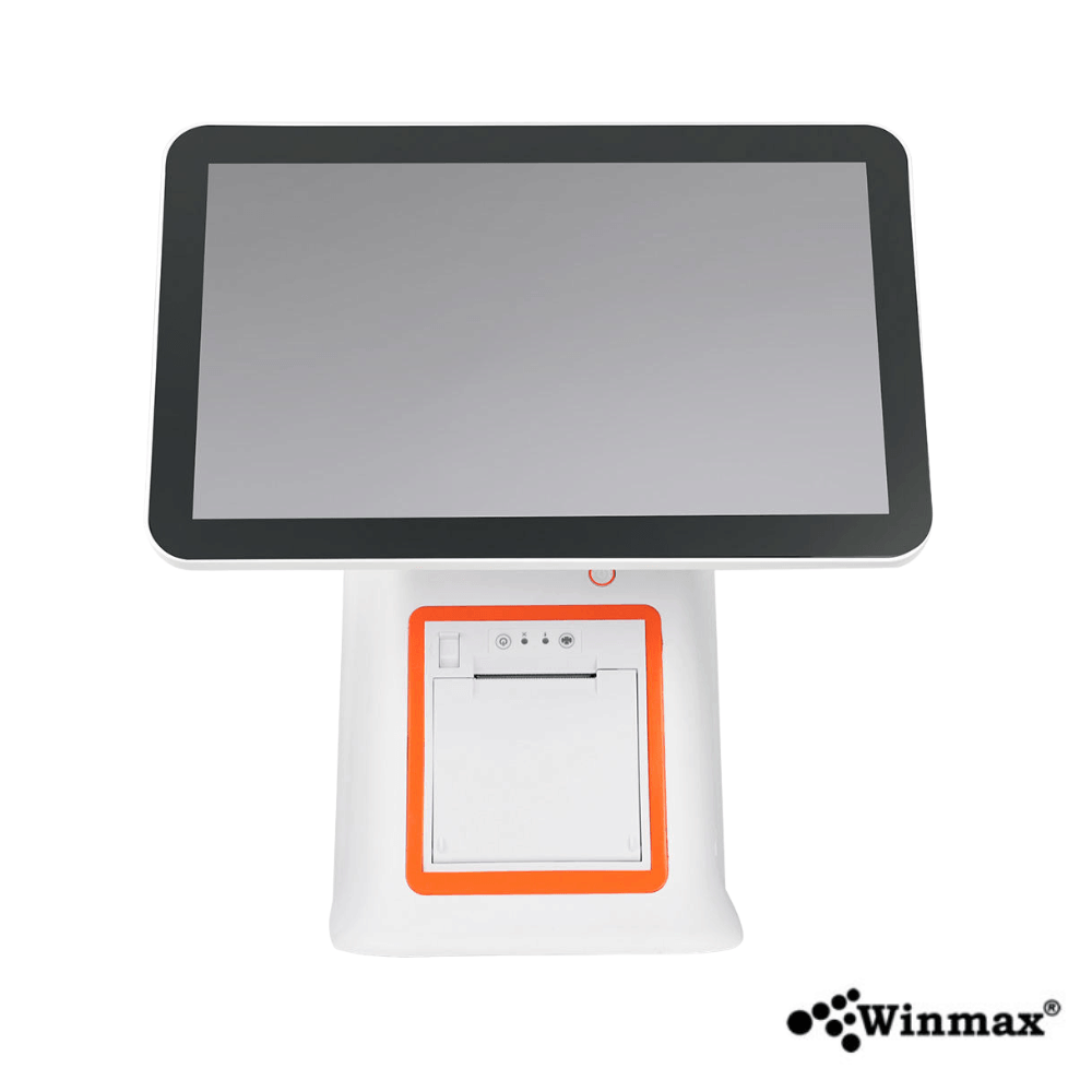 คอมพิวเตอร์ขายหน้าร้าน POS 15.6 นิ้ว พร้อมจอแสดงราคา และเครื่องปริ้นใบเสร็จ 80 มม. สีขาว WINMAX รุ่น PN15W
