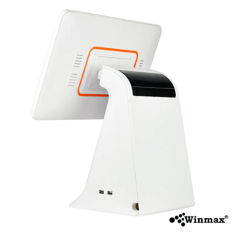 คอมพิวเตอร์ขายหน้าร้าน POS 15.6 นิ้ว พร้อมจอแสดงราคา และเครื่องปริ้นใบเสร็จ 80 มม. สีขาว WINMAX รุ่น PN15W