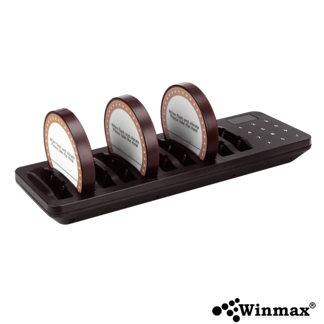 เครื่องเรียกคิวไร้สาย WINMAX จำนวน 10 คิว รุ่น P712 สีดำ