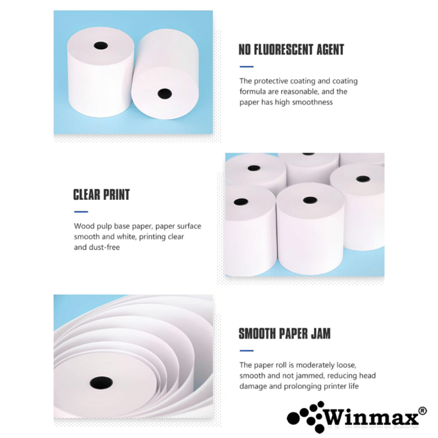 กระดาษความร้อน WINMAX P807 ขนาด 57*40 MM. 10 ม้วน