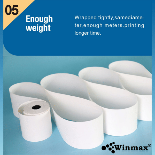 กระดาษความร้อน WINMAX P808 ขนาด 80*80 MM. 10 ม้วน