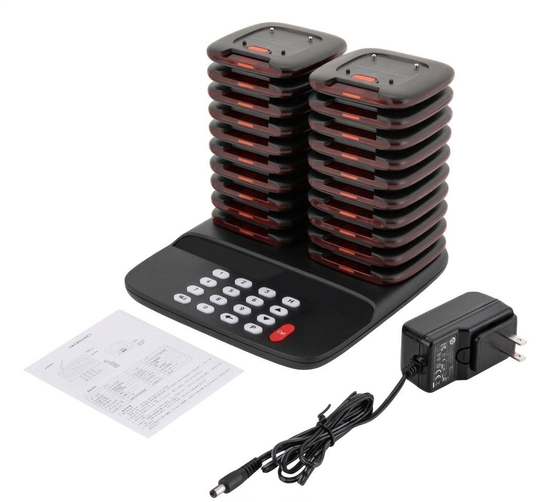 เครื่องเรียกคิวไร้สาย WINMAX จำนวน 20 คิว รุ่น P732 สีดำ_0