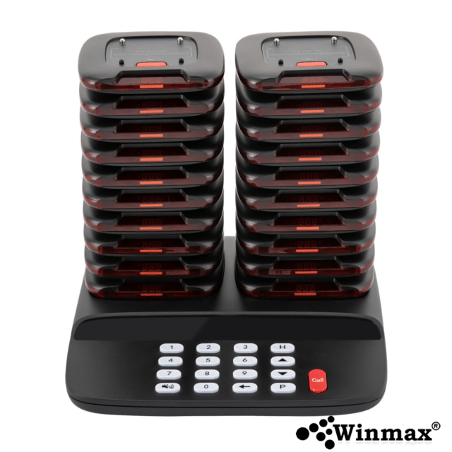 เครื่องเรียกคิวไร้สาย WINMAX จำนวน 20 คิว รุ่น P732 สีดำ_1