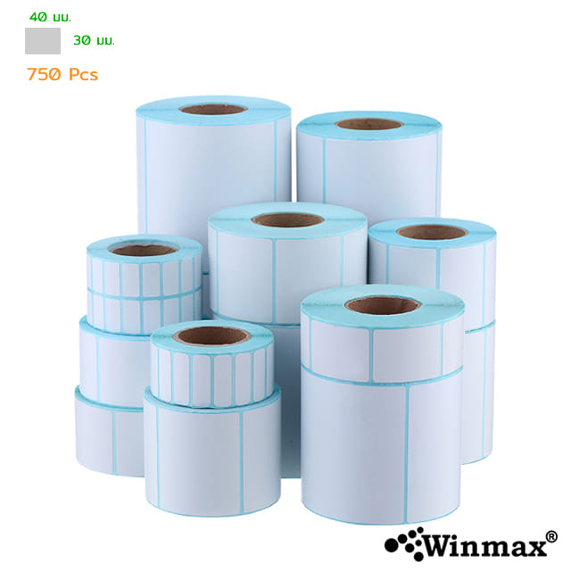กระดาษสติ๊กเกอร์บาร์โค้ด WINMAX-ST4030 40×30 MM 750 PCS_1