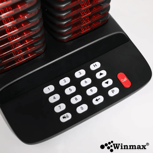 เครื่องเรียกคิวไร้สาย WINMAX จำนวน 20 คิว รุ่น P732 สีดำ_4