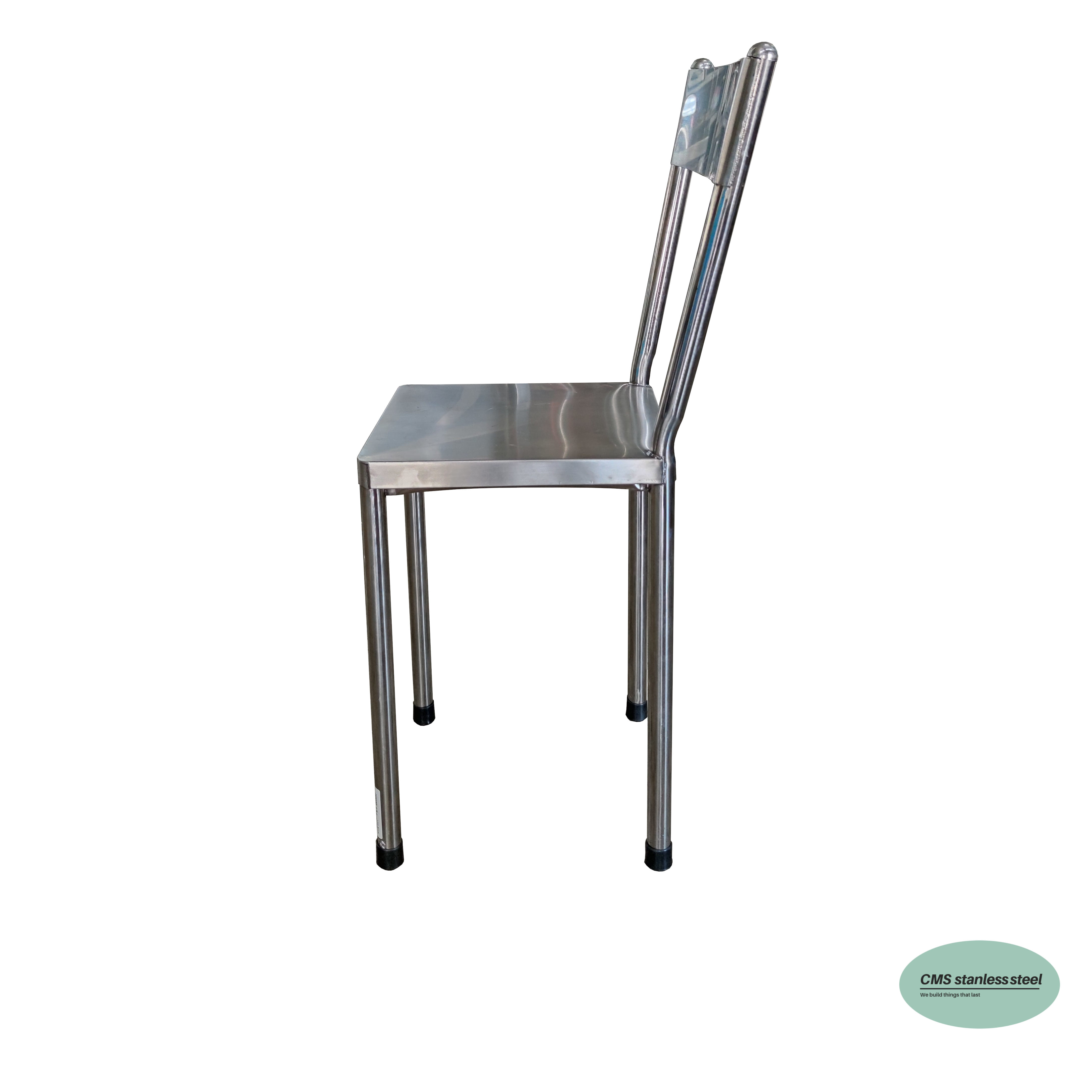 เก้าอี้สแตนเลส ทรงเหลี่ยม มีพนักพิง CMS STAINLESS รุ่น CCH-303080B ขนาด 30*30 ซม._3
