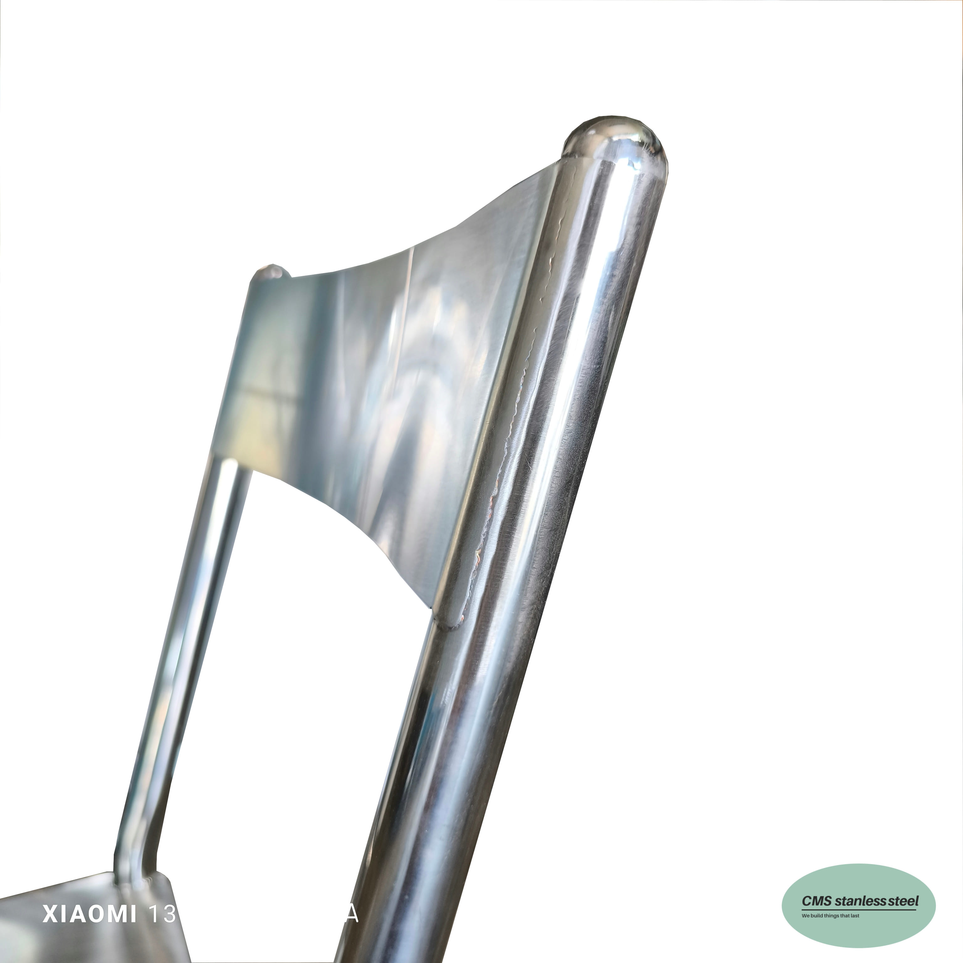 เก้าอี้สแตนเลส ทรงเหลี่ยม มีพนักพิง CMS STAINLESS รุ่น CCH-303080B ขนาด 30*30 ซม._6