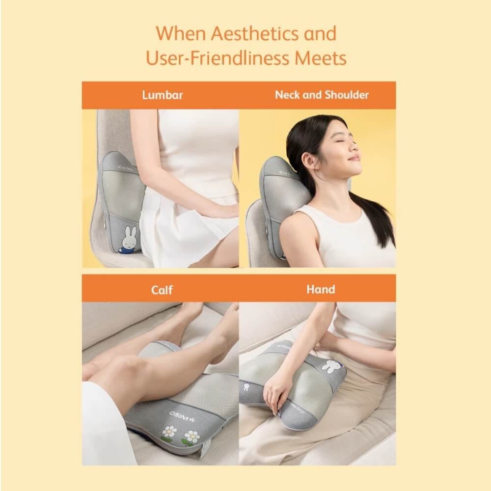 หมอนนวดอเนกประสงค์ OSIM รุ่น UCOZY DELITE เทา (สินค้าไม่มีลาย CHARECTER MIFFY)_1