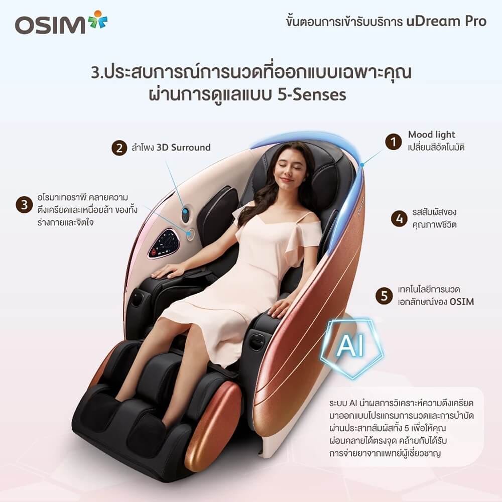 เก้าอี้นวดไฟฟ้า OSIM รุ่น UDREAM PRO WELL-BEING MASSAGE CHAIR ดำ_4