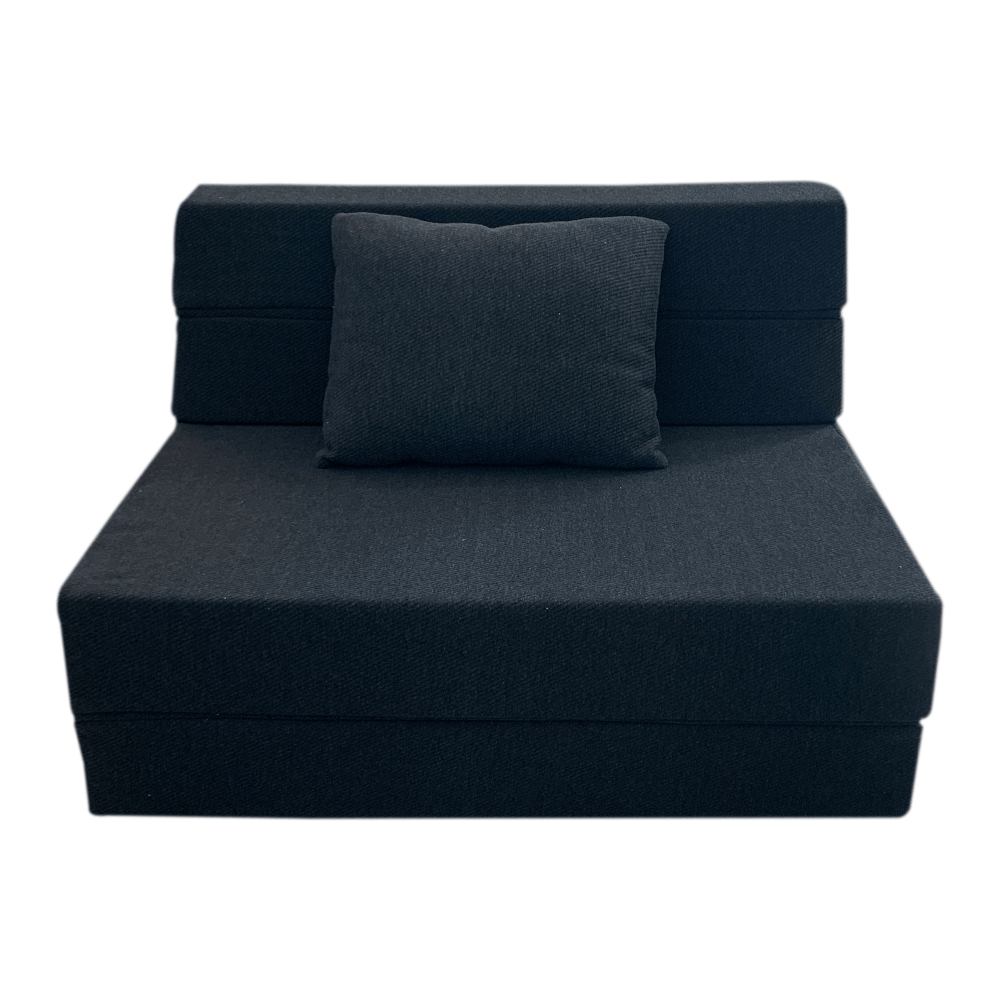 โซฟาเบดโฟมหนาแน่นพิเศษ ZLEEP O’CLOCK รุ่น SOFA IN BOX หนา 6 นิ้ว ขนาด 99 × 203 × 15 ซม. สีดำ_0
