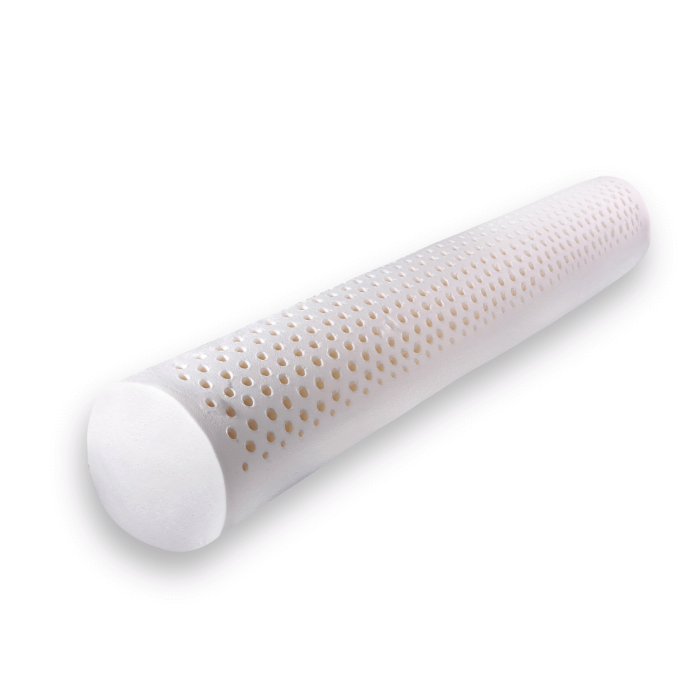 หมอนข้าง ยางพารา ZLEEPO'CLOCK ADULT BOLSTER ขนาด 20X100X20 ซม. สีขาว/น้ำเงิน_2