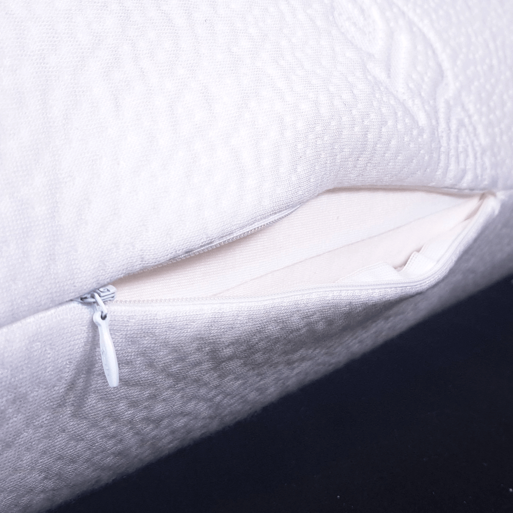 หมอนข้าง ยางพารา ZLEEPO'CLOCK ADULT BOLSTER ขนาด 20X100X20 ซม. สีขาว/น้ำเงิน_4