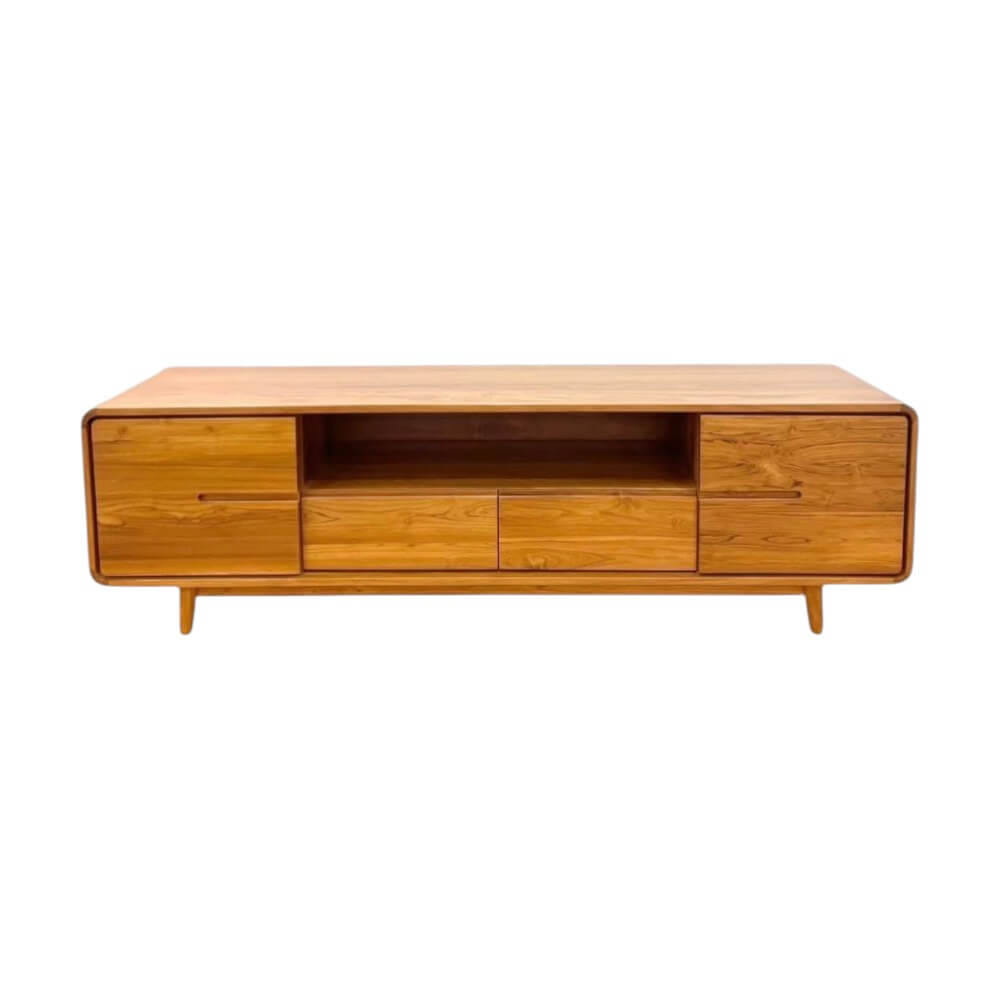 ตู้วางทีวีไม้สักแท้ NAPATCHA FURNITURE ไม้สักแท้ พร้อมลิ้นชัก ขนาด 180X50X60 ซม. สีไม้สักธรรมชาติ_0