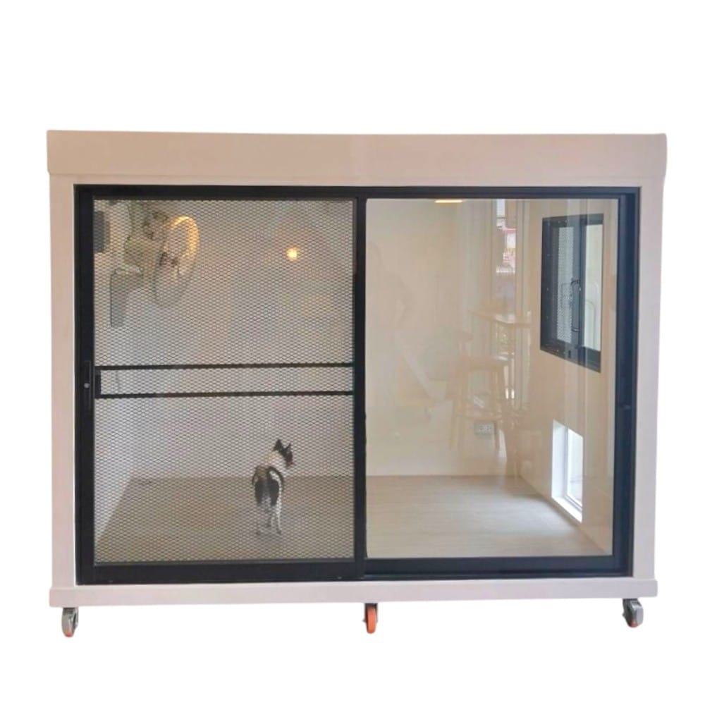 บ้านสัตว์เลี้ยง BIGBOXDESIGN รุ่น บ้านกล่องแบบกระจก-BOXM01 ขนาด 240X150X180 ซม. สีขาว พร้อมระบบสมาร์ทปลั๊ก_10