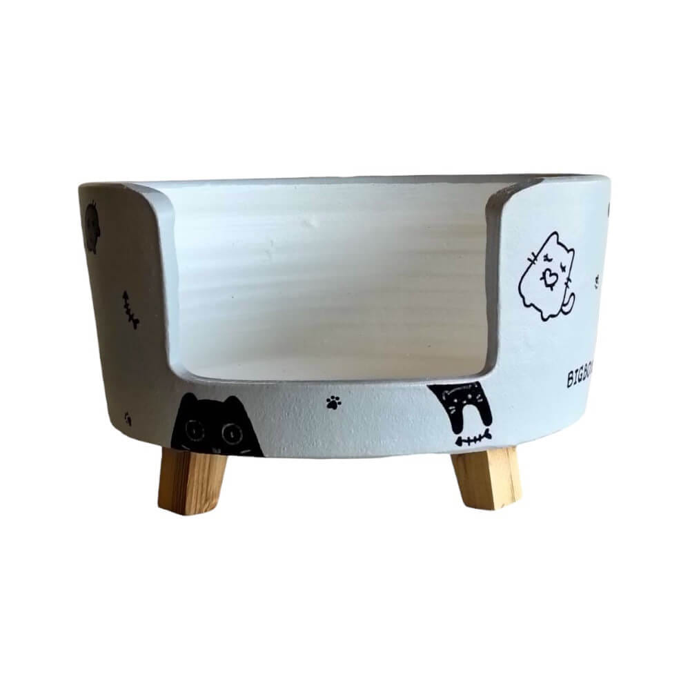ที่นอนสัตว์เลี้ยง BIGBOXDESIGN รุ่น โซฟาดินเซรามิก ขนาด 17 นิ้ว สีเทา-ลายแมว