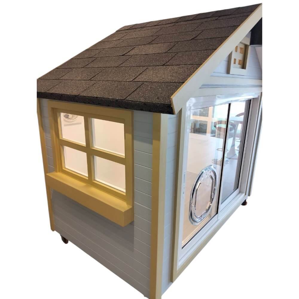 บ้านสัตว์เลี้ยง BIGBOXDESIGN รุ่น NORDIC STYLE-BOXN04 ขนาด 180X110X170 ซม. สีฟ้า กรอบเขียว พร้อมแอร์และช่องมุด_2