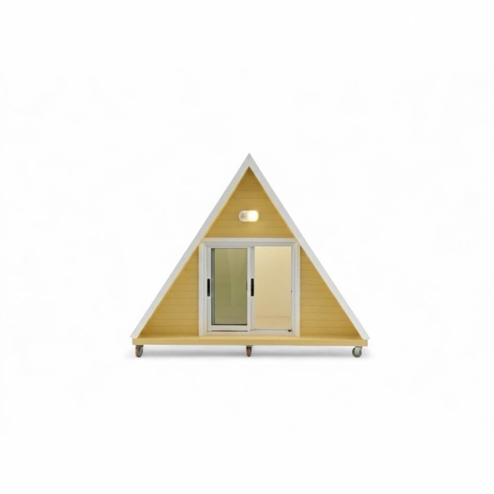 บ้านสัตว์เลี้ยง BIGBOXDESIGN รุ่น GABLE STYLE-BOXG01 ทรงหน้าจั่ว ขนาด 200X120X190 ซม. สีขาว/เหลือง_3