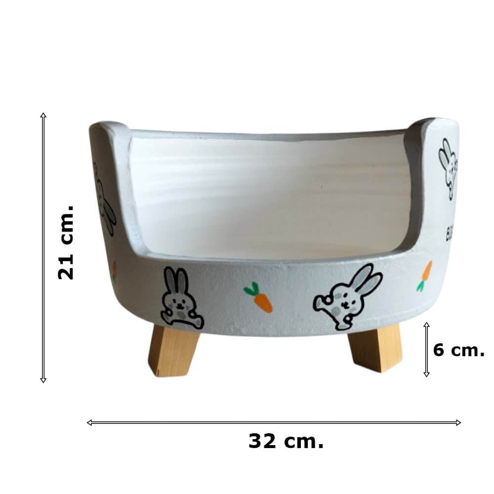 ที่นอนสัตว์เลี้ยง BIGBOXDESIGN รุ่น โซฟาดินเซรามิก ขนาด 14 นิ้ว สีเทา-ลายกระต่าย_5