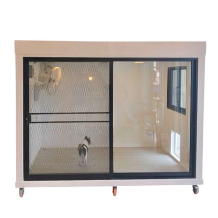 บ้านสัตว์เลี้ยง BIGBOXDESIGN รุ่น บ้านกล่องแบบกระจก-BOXM01 ขนาด 240X150X180 ซม. สีขาว พร้อมระบบสมาร์ทปลั๊ก_0