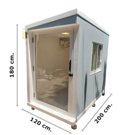 บ้านสัตว์เลี้ยง BIGBOXDESIGN รุ่น บ้านกระจก-B03 ขนาด 120X200X180CM. สีฟ้า-COOL COLLECTED รองรับการติดแอร์_2