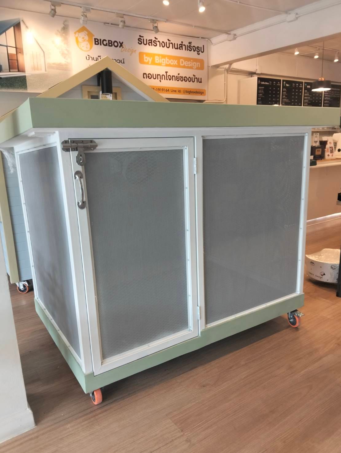 บ้านสัตว์เลี้ยง BIGBOXDESIGN รุ่น METALLIC STYLE-M08 ขนาด 150 X 100 X 125 ซม. สีเขียว_3