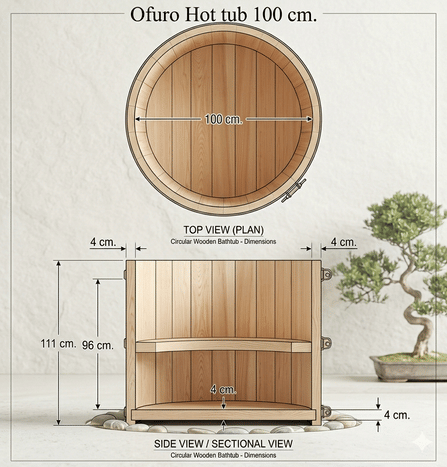 อ่างไม้เรดซีดาร์ SWISS THAI WATER SOLUTION รุ่น OFURO ขนาด 100 ซม.สำหรับ 1 คน_4